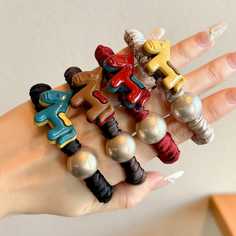 2026新款卡通小马发圈女童高弹力耐用皮套珍珠装饰简约气质发绳,童装/婴儿装/亲子装,发饰,淘宝优惠券,粉丝福利购,淘宝优惠卷