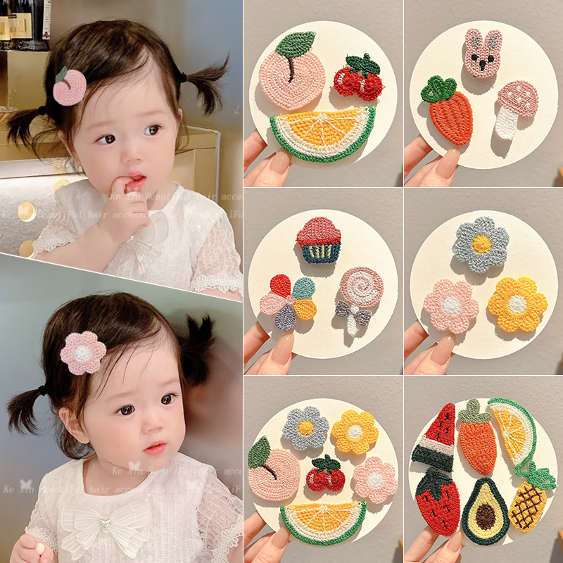 婴儿胎毛魔术贴头饰宝宝发卡女不伤发碎发儿童刘海贴女童发夹发饰