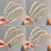 女童公主发饰儿童珍珠发箍生日发卡宝宝头饰女孩森系仙美头箍发捆