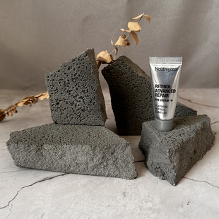 石灰石断裂石块水泥仿真石头拍照道具摆件静物化妆品饰品摄影摆拍