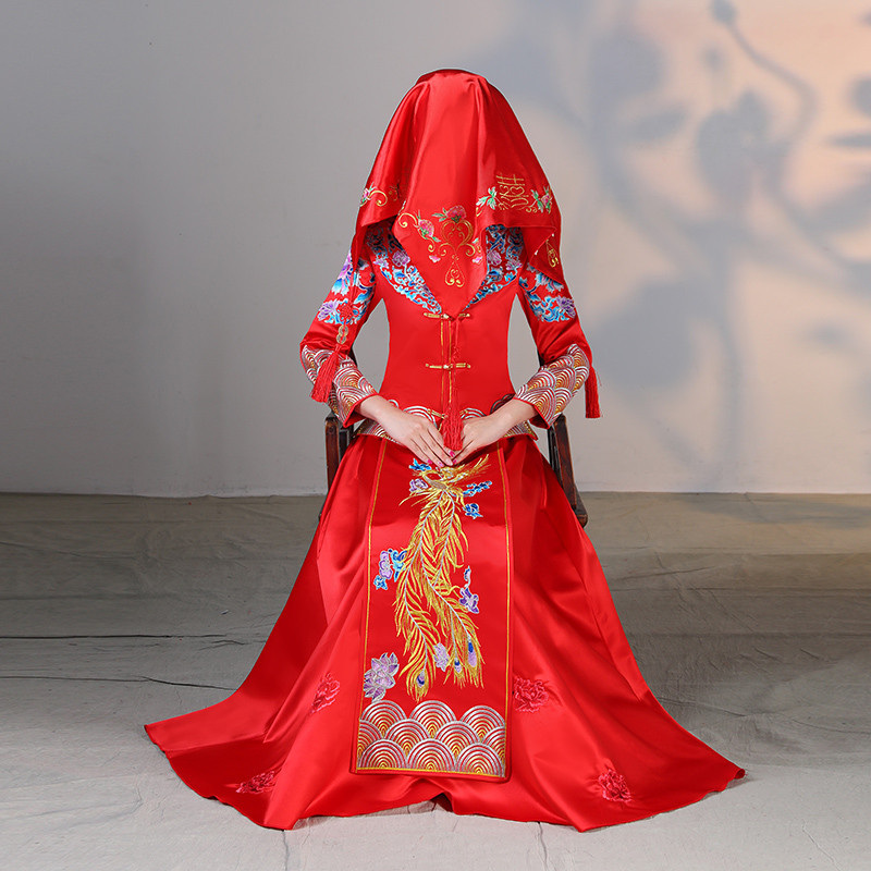 红盖头中式用品加大婚纱网红绣花大红蒙头迎亲纱巾古风中国风古典|msdalam kategori Butik wanita / wanita, perkahwinan/Cheongsam/pakaian, Cheongsam - dari Buy2taobao.com untuk memberikan perkhidmatan ejen Taobao profesional membeli