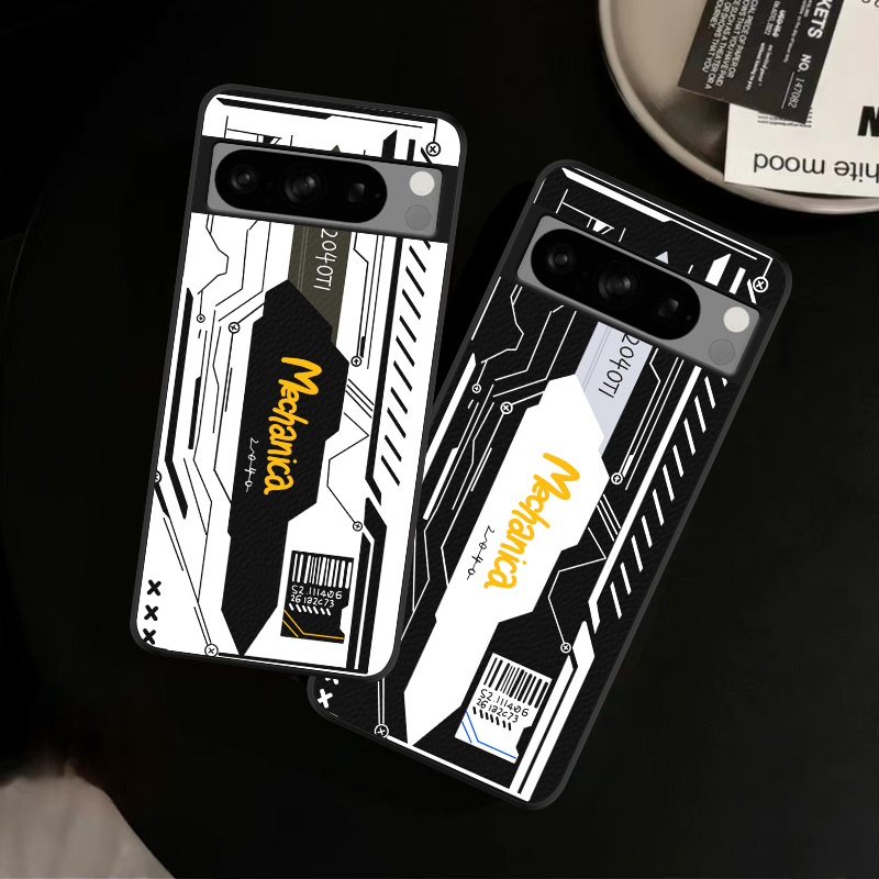 适用Google谷歌Pixel10ProXL手机壳皮纹7A彩绘9保护套6Pro个性线条轻奢爆款潮创意男女定制ins风