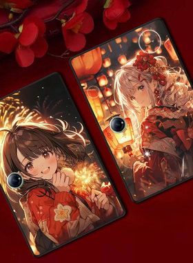 适用一加PadPro平板保护套PadGO防摔11.35软壳12.1定制红色新年轻薄国风女孩文字ins风简约单面无盖高级