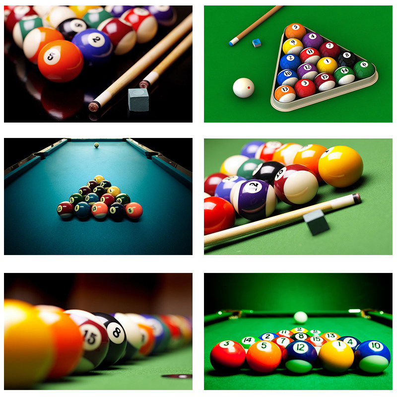 台球俱乐部墙画走廊过道楼梯转角布画壁画斯诺克挂画背胶粘贴画