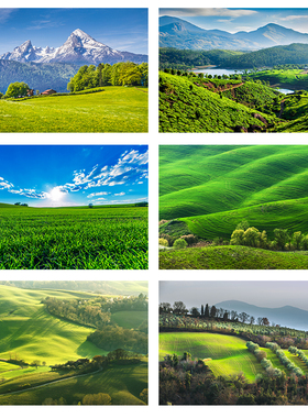 自然风光走廊过道高山壁画