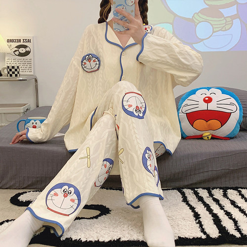 高级感睡衣女春秋冬季长袖裤薄款