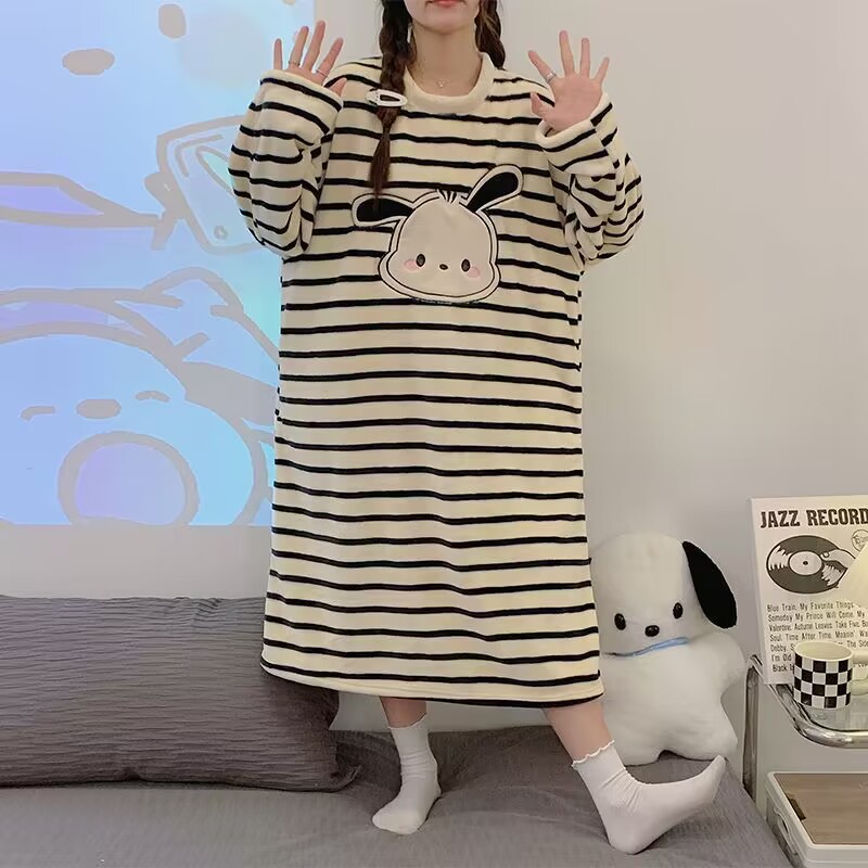 睡衣珊瑚绒长袖秋冬季