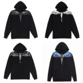 潮牌MARCELO BORIA卫衣MB翅膀彩色水滴黑白羽毛印花纯棉男女同款