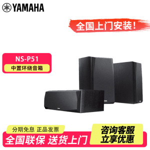 雅马哈NS-P51中置环绕音箱HIFI家庭影院5.1套装木质音响家用壁挂