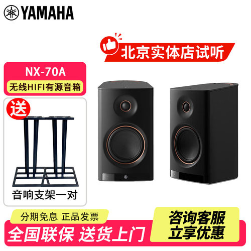 雅马哈（Yamaha）NX-70A无线HI-FI音箱两分频进口低音反射式
