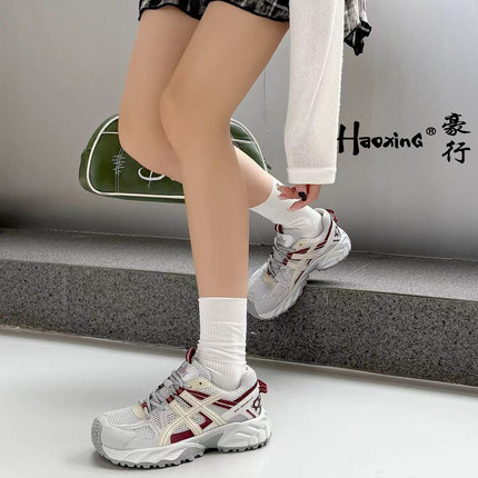 豪行秋季新款25351522时尚百搭老爹鞋厚底网面运动休闲跑步女鞋