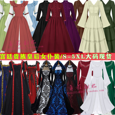 大码复古长裙贵族贵妇礼服宫廷裙