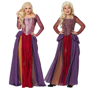 万圣节女巫也疯狂莎拉桑德森Cos动漫角色公主成人儿童舞台演出服