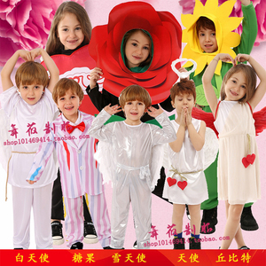 儿童演出服丘比特天使玫瑰情人节