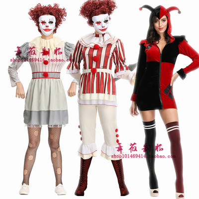 情侣男女小丑回魂COS佩尼怀斯Cosplay 万圣节服装小丑Pennywise