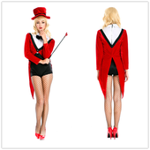 Halloween女王燕尾魔术师女巫婆装 角色扮演吸血鬼夜店万圣节服装