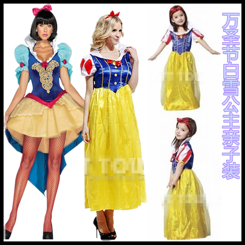 万圣节迪士尼白雪公主裙儿童礼服婚演出服亲子节目表演化妆舞会装