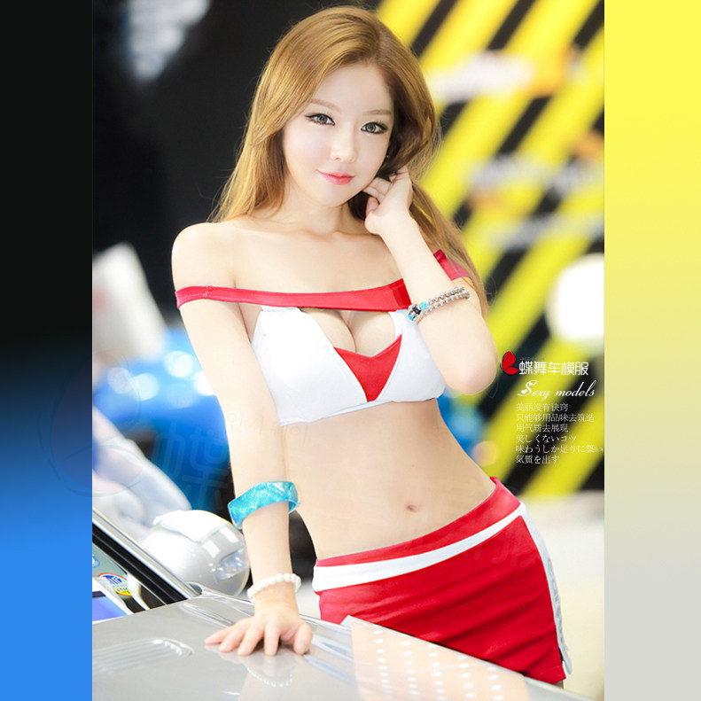 蝶舞性感车模服改装车展活动摄影模特服装机车服赛车女郎走秀短裙
