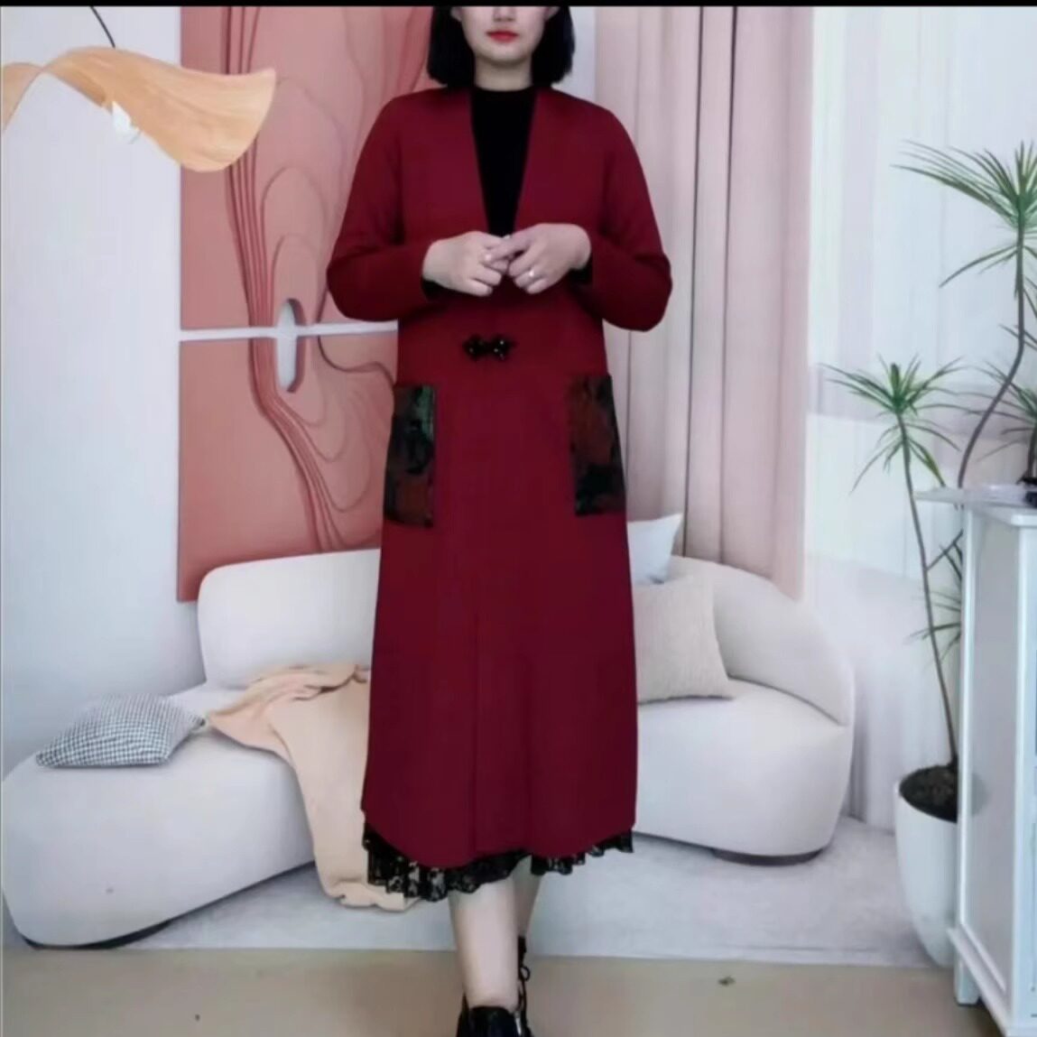 春季高级感女装2025新款中长款大衣外套妈妈气质新中式盘扣风衣女,女装/女士精品,风衣,淘宝优惠券,粉丝福利购,淘宝优惠卷