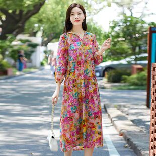 2025夏新款时尚洋气连帽气质长裙遮肉显瘦女士真丝防晒衣连衣裙