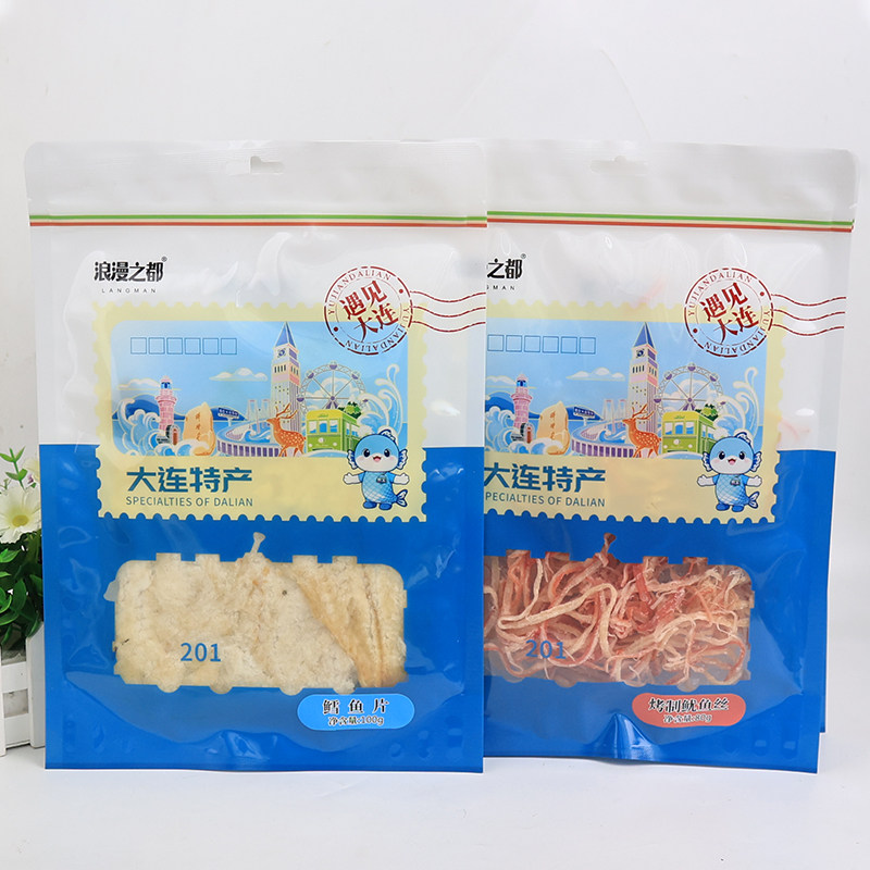 大连特产浪漫之都鳕鱼片虾酥糖原味鱿鱼丝即食海鲜小零食送人礼品