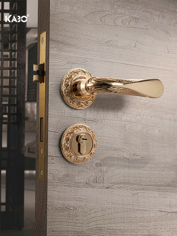 德国卡波门锁室内卧室家庭浴室欧洲分体式门锁手柄静音实木门锁