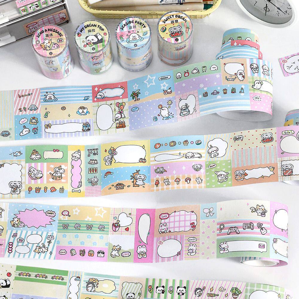 me生活小情书手账可书写模切胶带韩系可爱卡通手帐diy素材