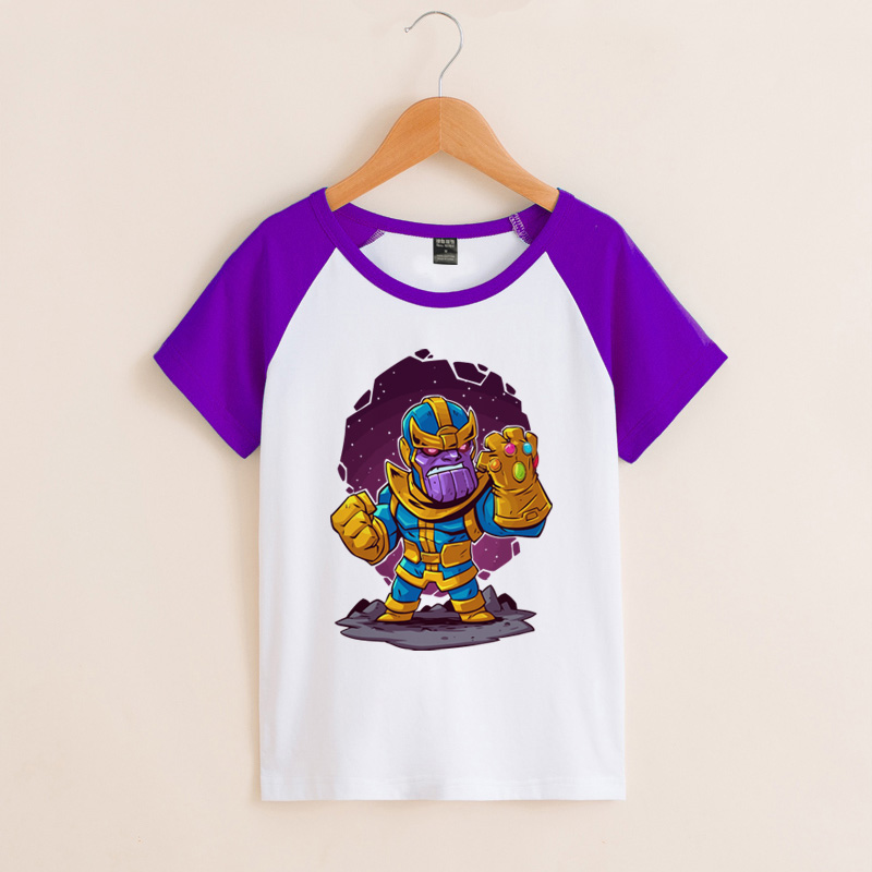 灭霸好玩T恤班服响指宝石幼儿园男孩卡通可爱动漫英雄Q版短袖童装