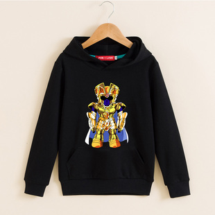 可爱港风学生连帽卫衣衣服黄金圣斗士加隆双子座撒加同人大码童装