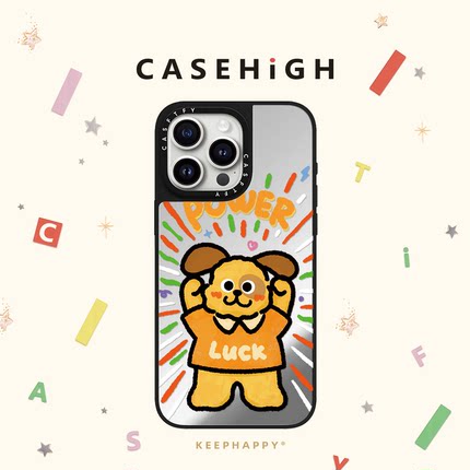联名闪闪发光正能量狗狗适用iphone16promax手机壳17pro苹果15plus磁吸MagSafe镜面14趣味情侣13搞怪12