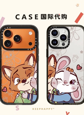 亲吻朱迪兔尼克狐适用iphone17手机壳16promax苹果15pro透明MagSafe磁吸14plus可爱13卡通12疯狂动物城