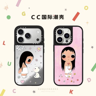 联名小玉yuy角闪石族族长适用iphone17手机壳16promax苹果15pro镜面MagSafe磁吸14plus卡通13可爱Air保护套12