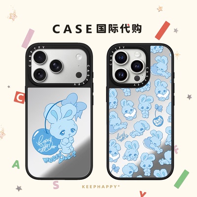 联名foxy illustrations兔子适用iphone17手机壳16promax苹果15pro镜面MagSafe磁吸14plus卡通13可爱Air