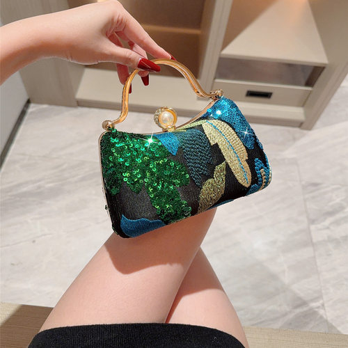女宴会包时尚奢华珠片晚宴包复古