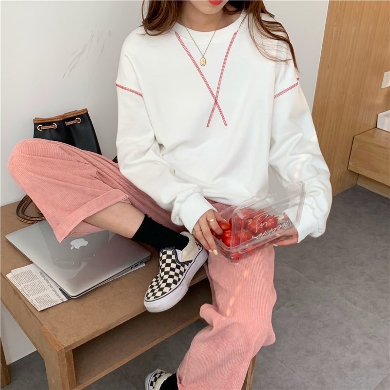 Real shot cotton polyester simple versatile Plush sweater women's cardigan zipper hooded fashion