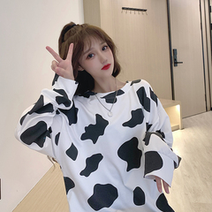 New Korean loose and versatile student long sleeve top fashion