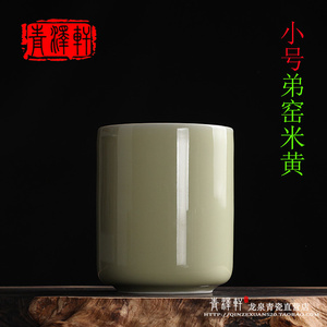 青瓷笔筒复古文具时尚陶瓷居家创意大号毛笔圆珠笔多功能收纳筷子