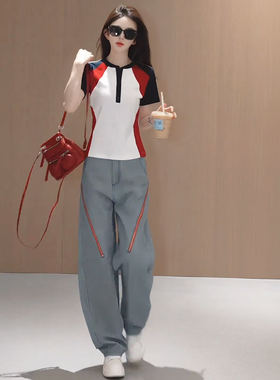 夏季薄款高腰显瘦阔腿牛仔裤女