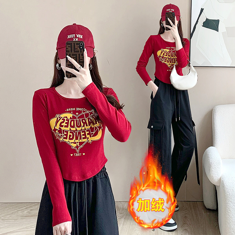 网红时尚广场舞服装秋冬季加绒曳步舞上衣炸街工装休闲裤两件套装