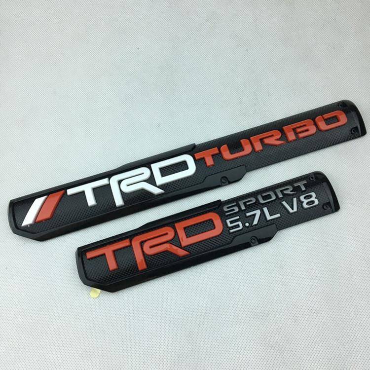 适用于丰田坦途TRD TURBO车贴 ABS车标TRD SPORT5.7L V8改装标