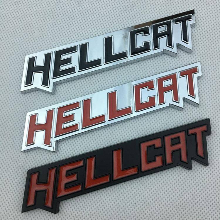 适用于道奇改装金属标 道奇HELLCAT车标 HELLCAT金属改装车身贴
