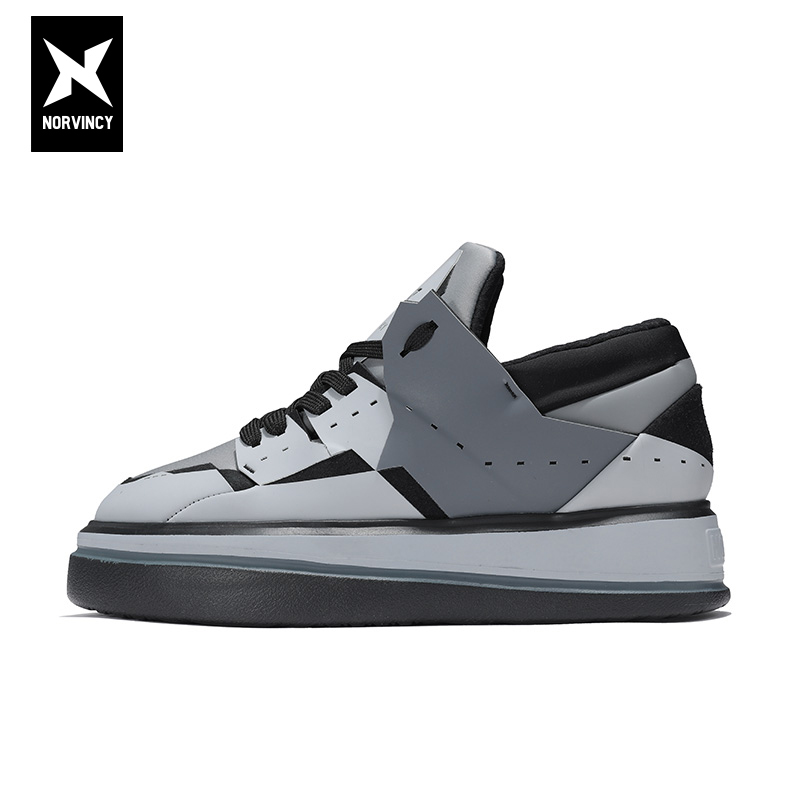 诺凡希新款厚底休闲板鞋男
