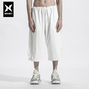 抽绳居家懒人松紧直筒速干短裤 诺凡希七分裤 宽松休闲裤 薄款 男夏季