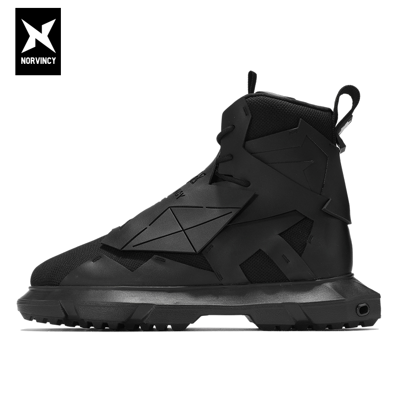 诺凡希春秋机甲马丁靴户外运动厚底增高大黄靴男女美式街头工装靴