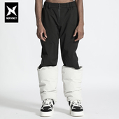 可拆卸拼色护踝雪地保暖羽绒裤 诺凡希户外滑雪防寒加厚长裤 男冬季