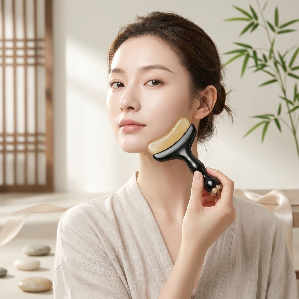 多功能手柄全身面部刮痧拨筋按摩经络眼部脸部提拉养生工具小巧