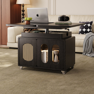 实木茶几折叠升降可移动沙发边柜客厅家用2026新款推车沙发边几