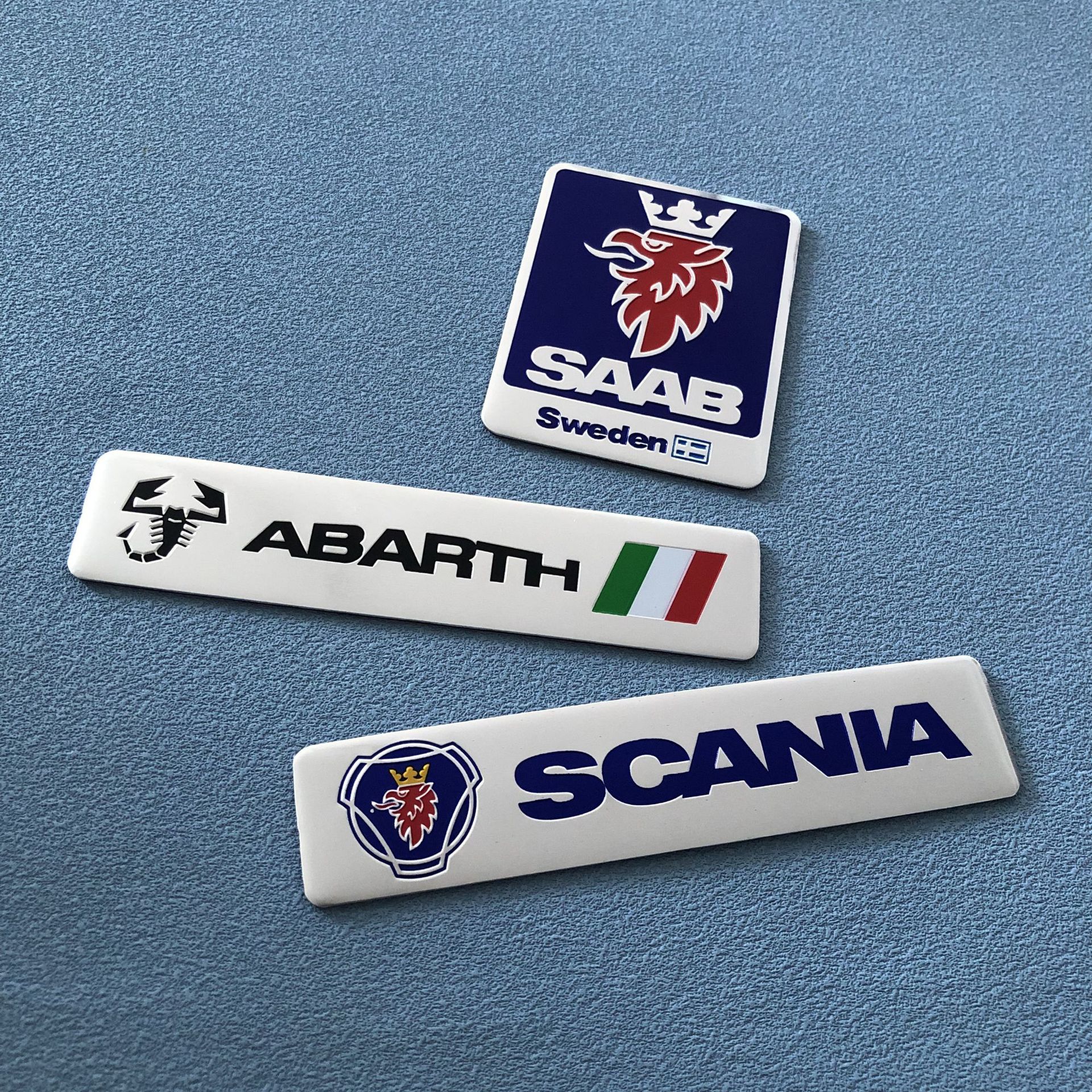 适用SAAB萨博车标贴金属装饰贴