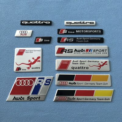 奥迪全系sline车标RS金属车贴