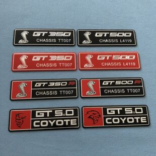 适用谢尔比眼镜蛇GT350GT500R金属车贴道奇地狱猫挑战者GT5.0车标